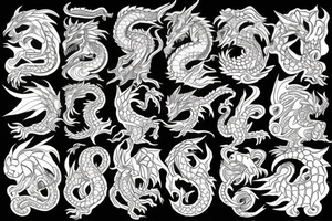 Anime dragon scale tattoo idea