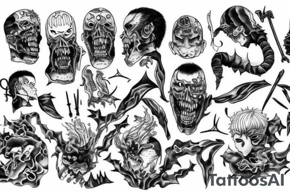 Guts from the manga Berserk tattoo idea