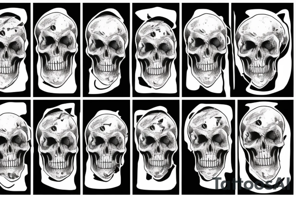 The wizard puts his hands on the skull tattoo idea