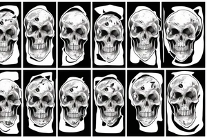 The wizard puts his hands on the skull tattoo idea