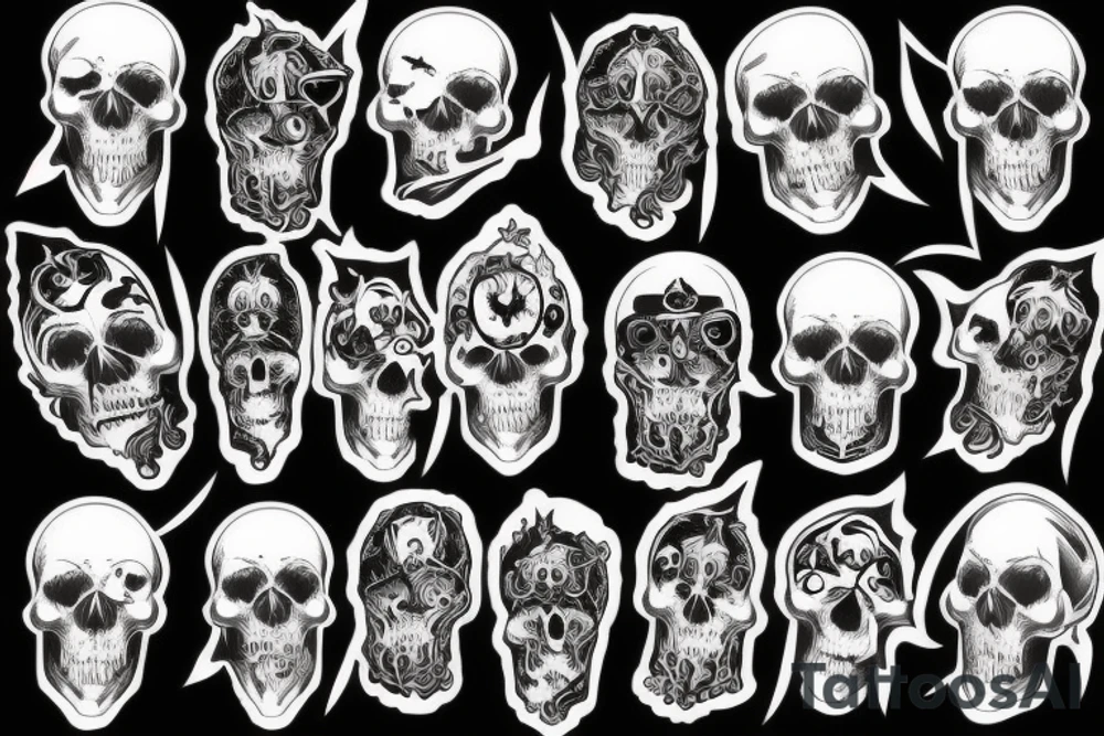 The wizard puts his hands on the skull tattoo idea