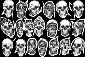 The wizard puts his hands on the skull tattoo idea