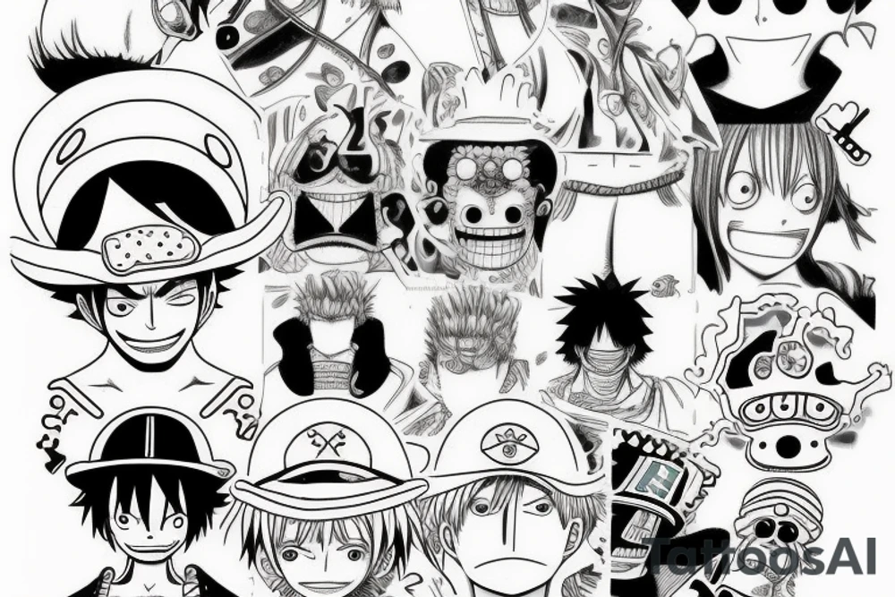 One piece manga panel tattoo idea