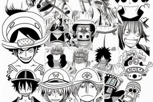 One piece manga panel tattoo idea