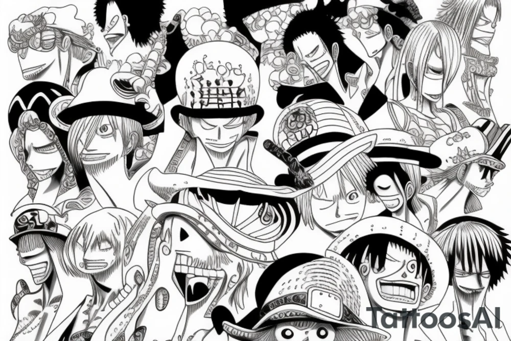 One piece manga panel tattoo idea