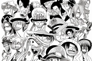 One piece manga panel tattoo idea
