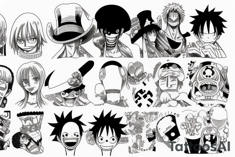 One piece manga panel tattoo idea