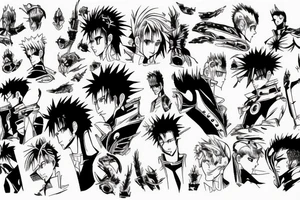 Trigun manga panel tattoo idea