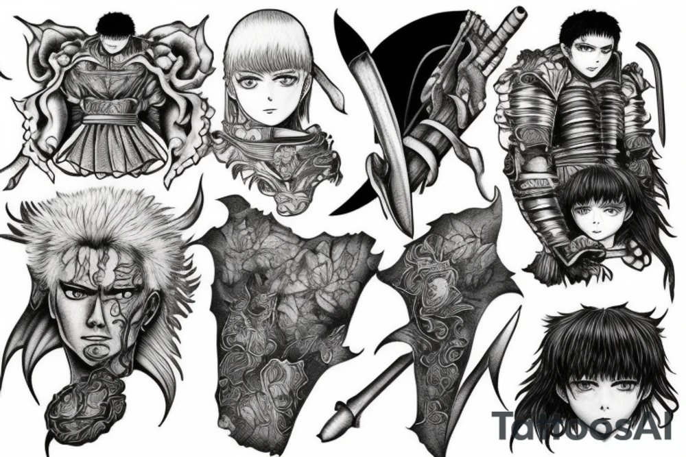 Guts from Berserk manga tattoo idea