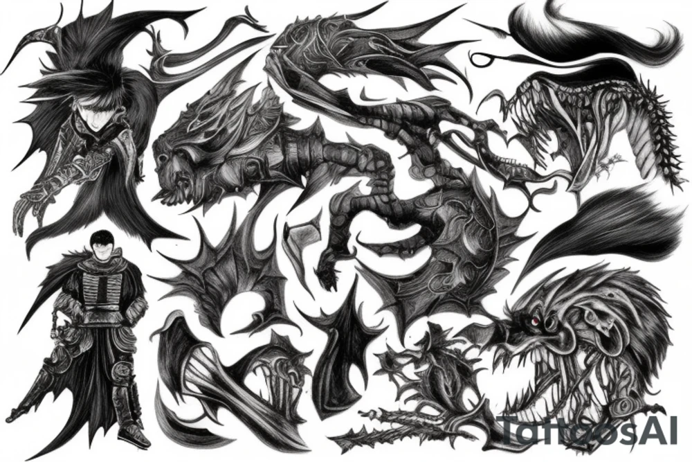 Guts from Berserk manga tattoo idea