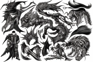 Guts from Berserk manga tattoo idea