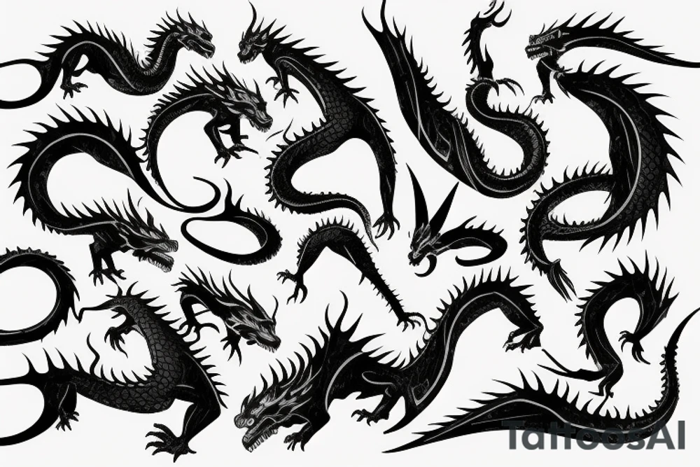 Dragon from Game of thrones tattoo idea