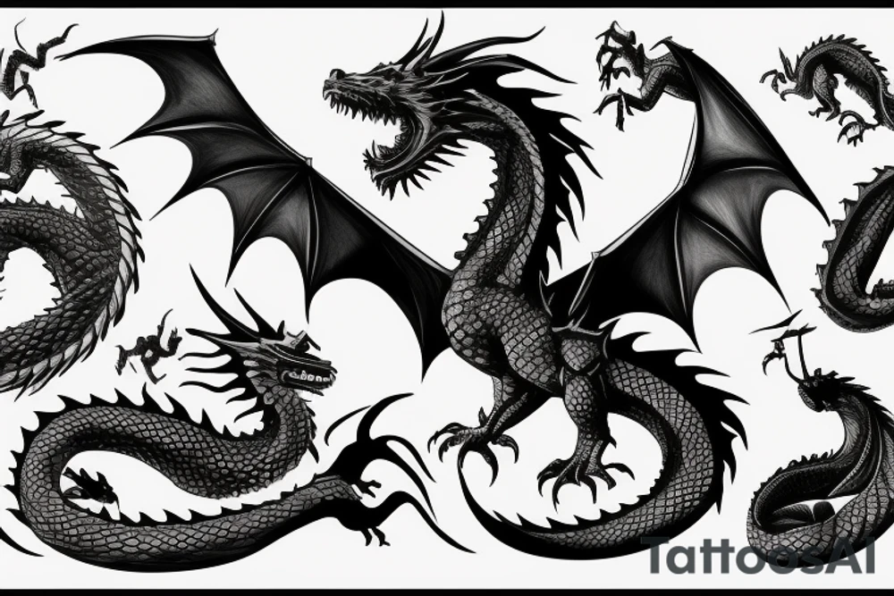 Dragon from Game of thrones tattoo idea