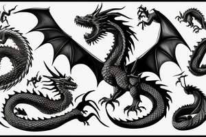 Dragon from Game of thrones tattoo idea