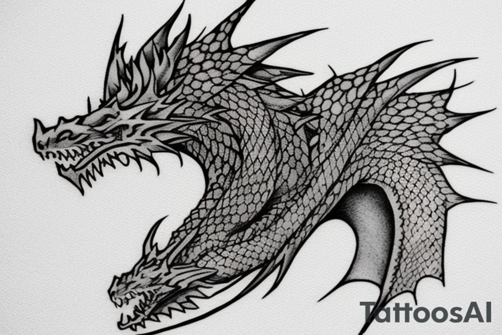 Dragon from Game of thrones tattoo idea
