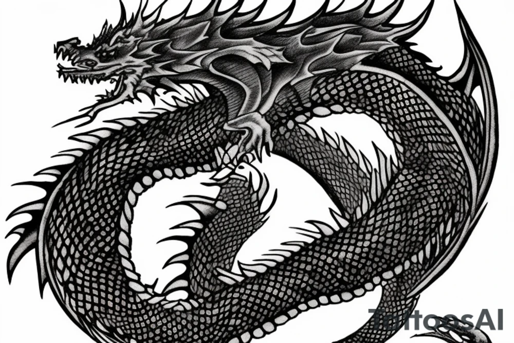 Dragon from Game of thrones tattoo idea