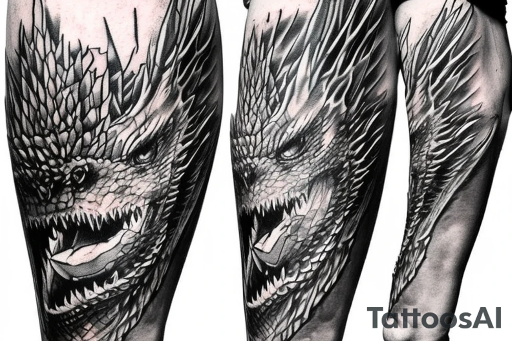 Dragon from Game of thrones tattoo idea
