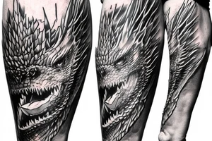 Dragon from Game of thrones tattoo idea