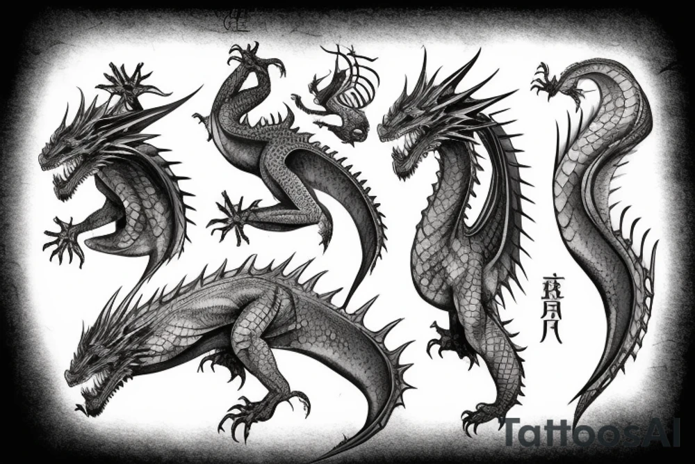 Dragon from Game of thrones tattoo idea