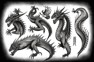 Dragon from Game of thrones tattoo idea