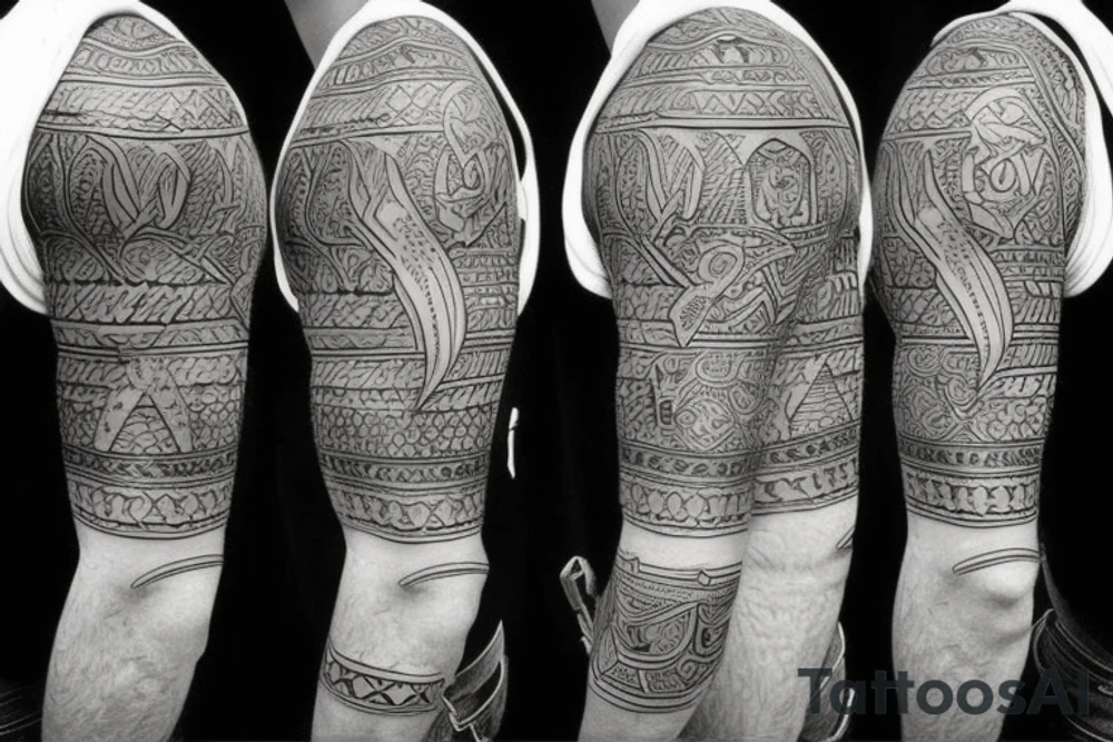 viking theme on chest, shoulder and upper arm tattoo idea viking theme on chest, shoulder and upper arm tattoo idea