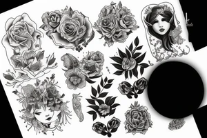 Mother with daughter and son tattoo idea