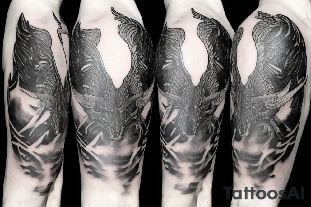 on chest skoll chase the sun
on shoulder odin horns combined with thor mjolnir
on upper arm Hugin fly tattoo idea