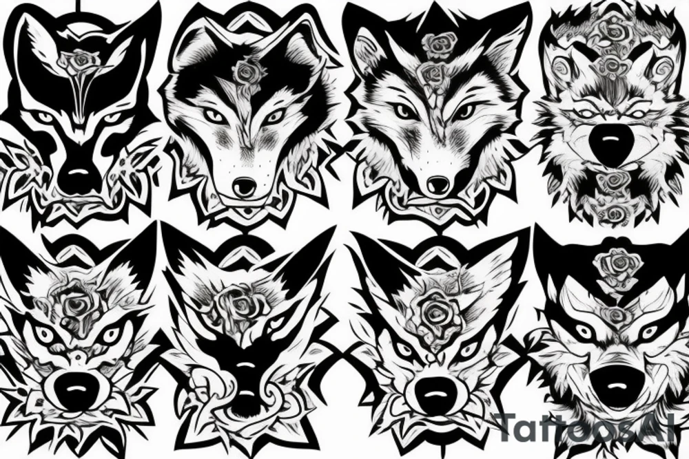 on chest wolf chase the sun tattoo idea