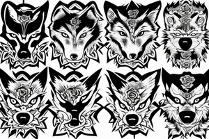 on chest wolf chase the sun tattoo idea