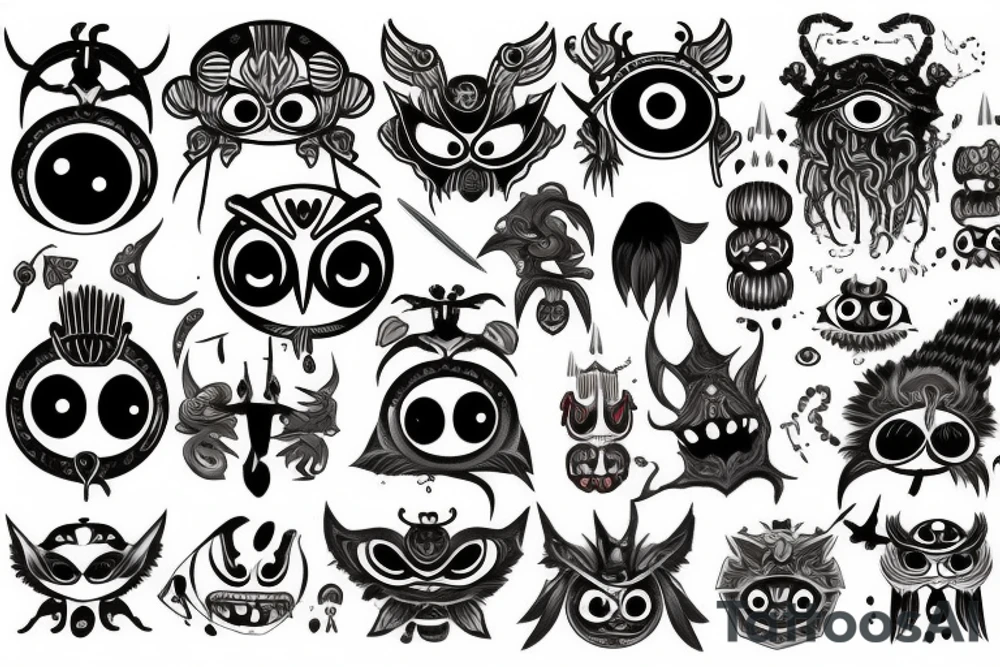 The sward with many eyes on it tattoo idea