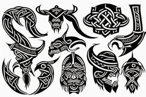 viking theme fore arm tattoo idea