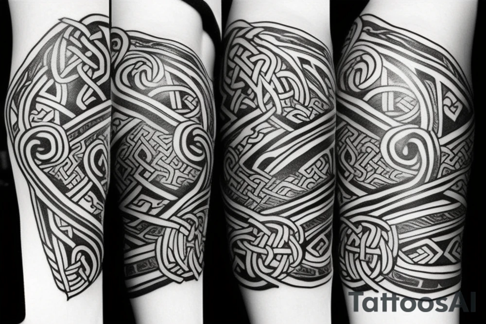 viking theme on forearm tattoo idea