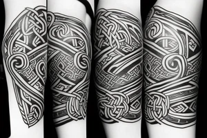 viking theme on forearm tattoo idea