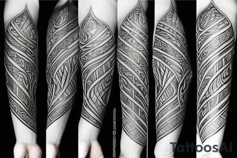 viking theme on forearm tattoo idea