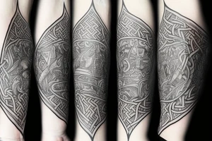 viking theme on forearm tattoo idea
