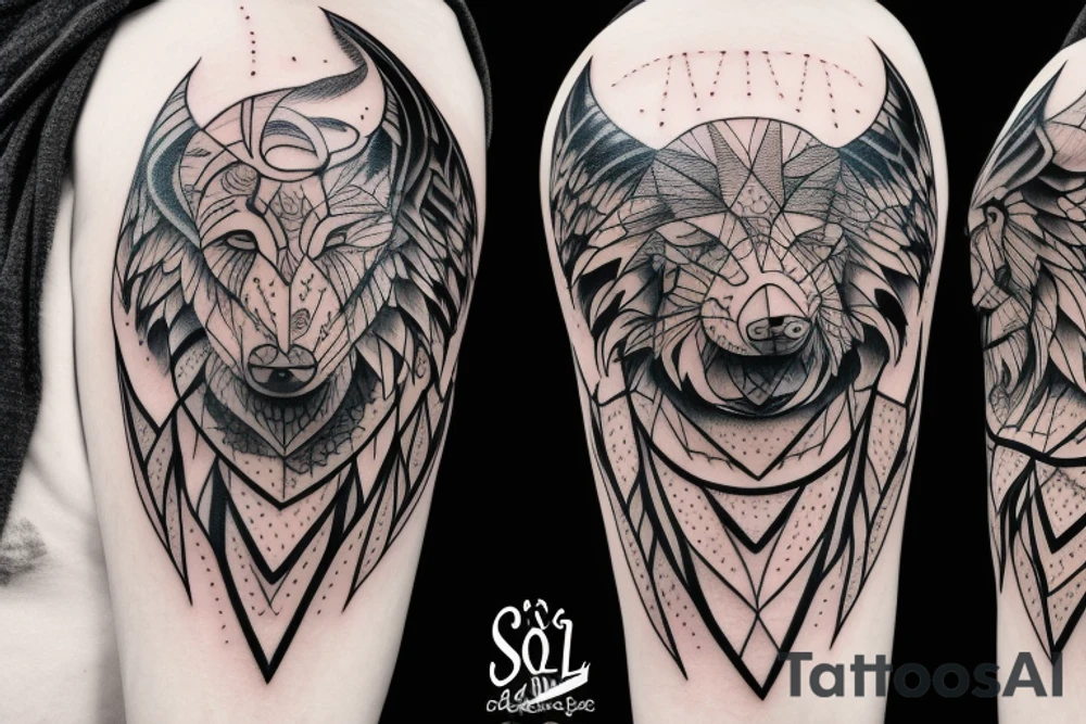 skoll and hati on shoulder tattoo idea