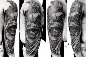 Ghost of Tsushima in a fighting stance tattoo idea