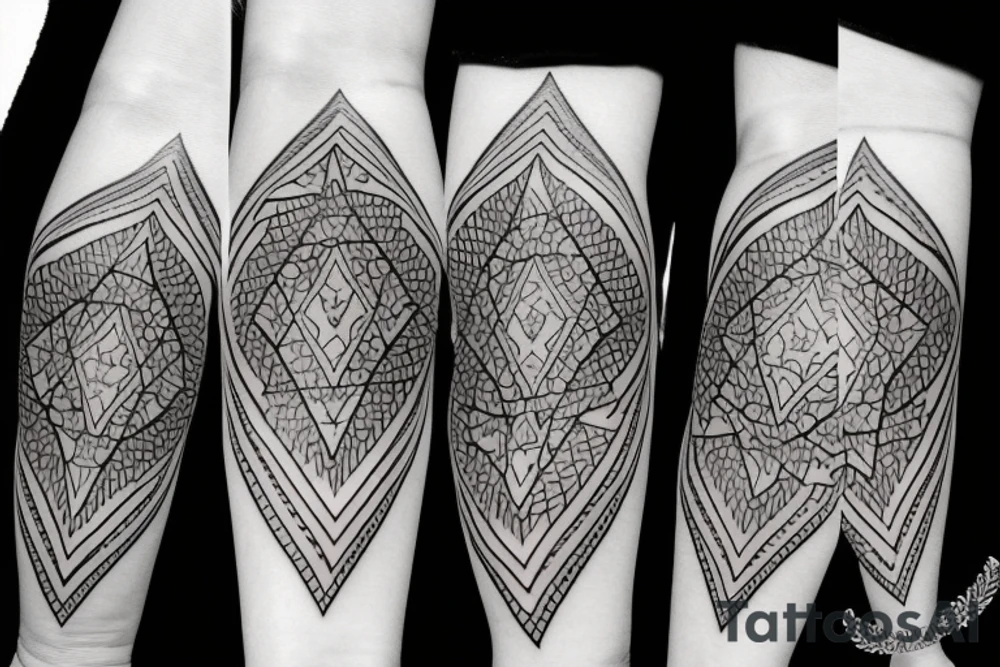 hati and igrassil on upper arm tattoo idea