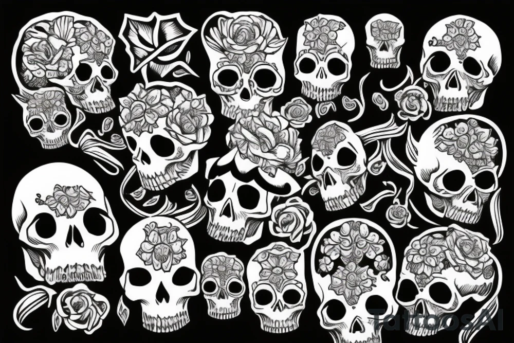 skulls tattoo idea