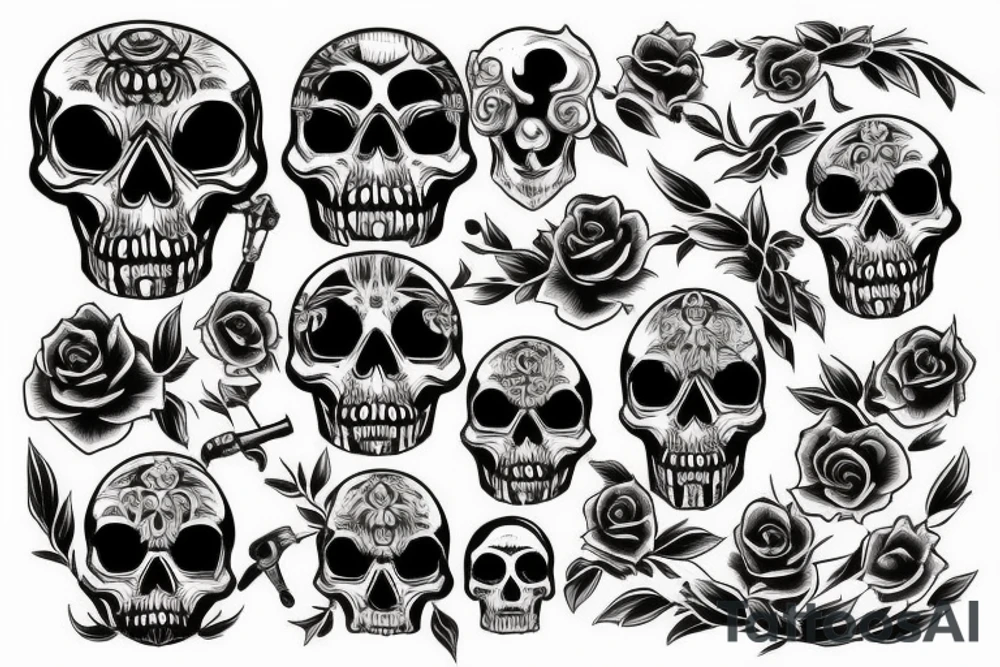 skulls tattoo idea