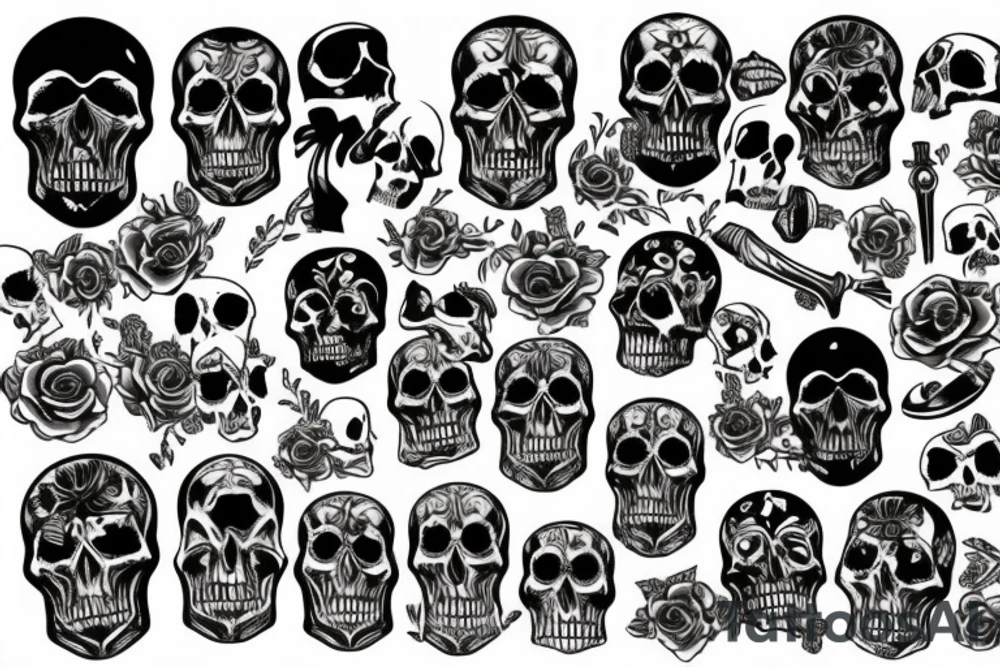 skulls tattoo idea