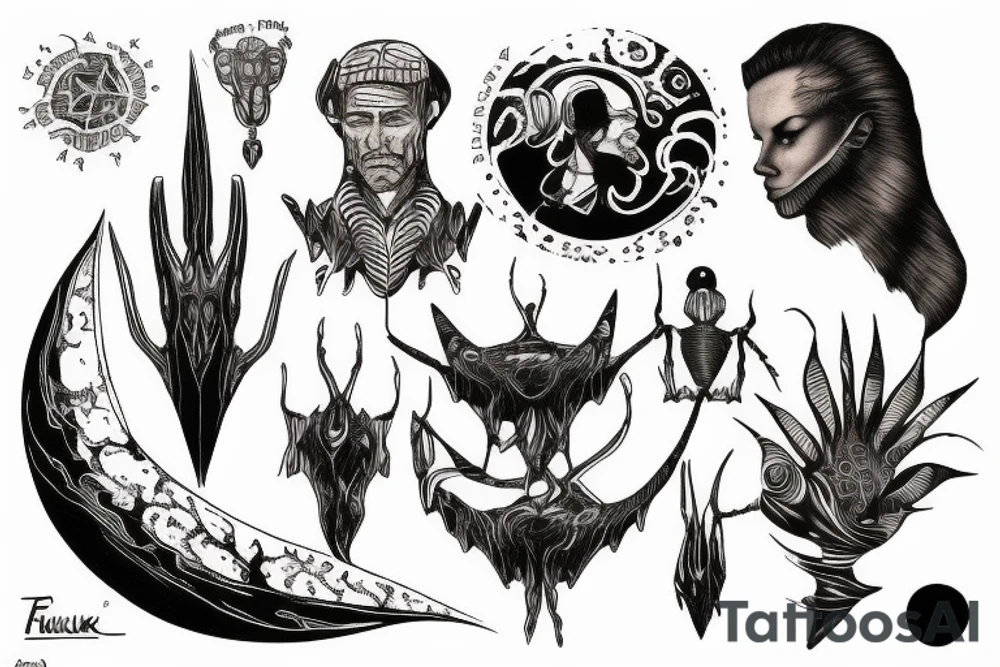 A tattoo from Frank Herbert’s Dune in the desert tattoo idea