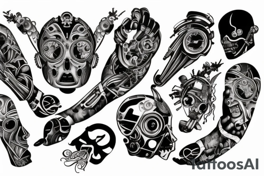 Technology of the future, tattoo on the arm tattoo idea