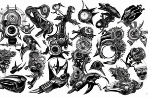 Technology of the future, tattoo on the arm tattoo idea