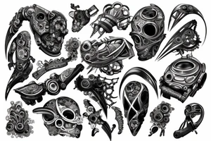 Technology of the future tattoo idea