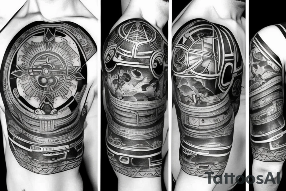 Technology of the future, tattoo on the arm tattoo idea