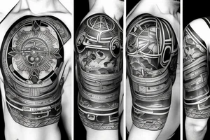 Technology of the future, tattoo on the arm tattoo idea