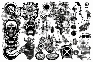 Technology of the future, tattoo on the arm tattoo idea