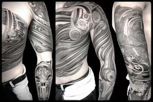 Arm implants tattoo idea