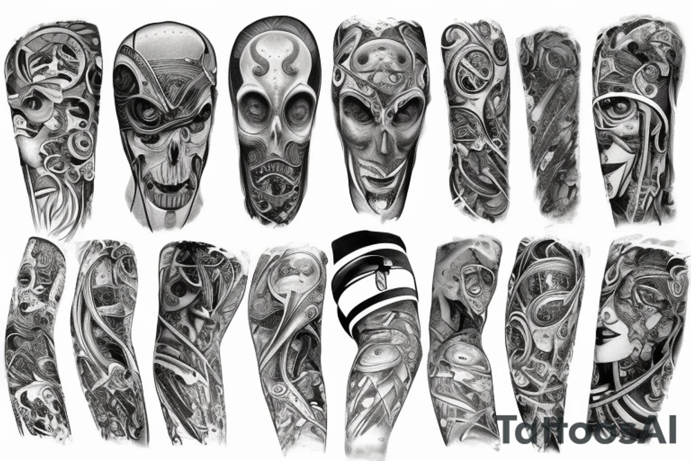 Arm implants tattoo idea